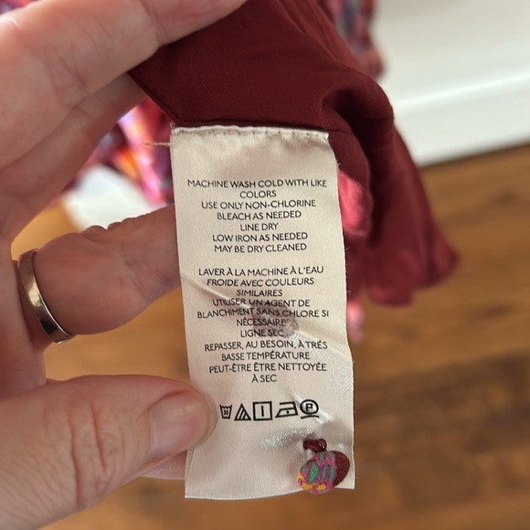 ❌❌SOLD❌❌ANTHROPOLOGIE The Peregrine Midi Dress medium in purple motif - Picture 11 of 14